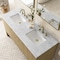 James Martin Vanities Hudson 60in Double Vanity, Light Natural Oak w/ 3 CM Carrara Marble Top 435-V60D-LNO-3CAR - alternate 2